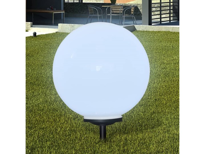 vidaXL Zewnętrzna lampa solarna LED, kula, 50 cm, 1 szt., z bolcem Kategoria Lampy ogrodowe Lampa LED Kolor Biały