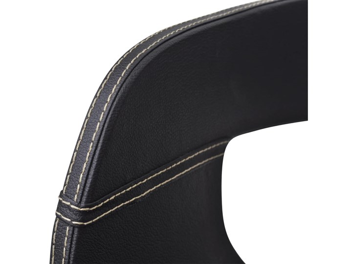 vidaXL Krzesła stołowe, 6 szt., czarne, gięte drewno i sztuczna skóra Głębokość 51 cm Skóra ekologiczna Wysokość 70 cm Szerokość 49 cm Kolor Czarny