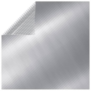 vidaXL Prostokątna, pływająca folia solarna na basen, 6x4 m, srebrna