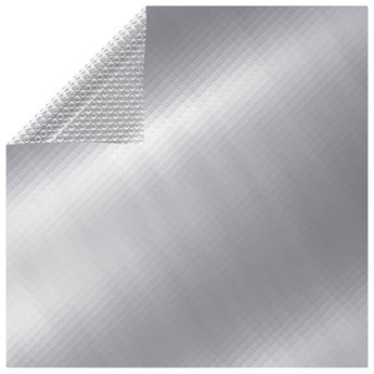 vidaXL Prostokątna, pływająca folia solarna na basen, 8x5 m, srebrna