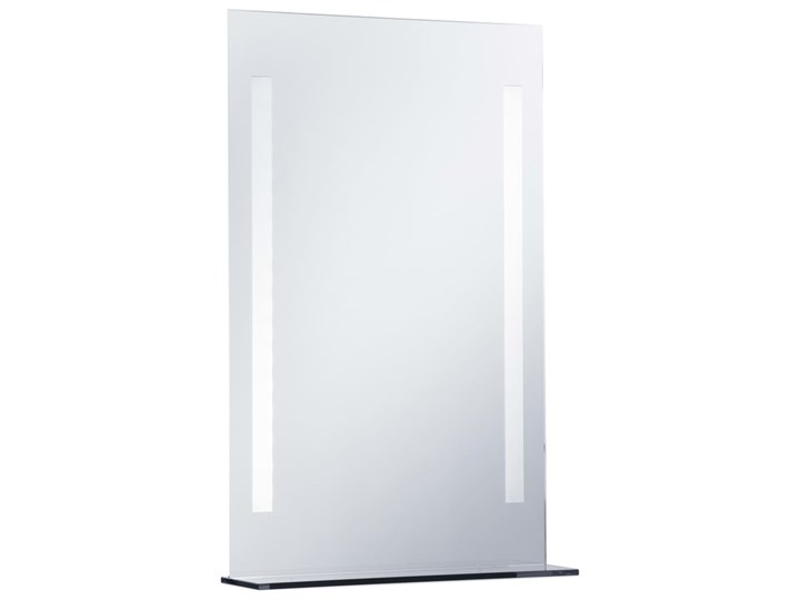 vidaXL Ścienne lustro łazienkowe z LED, z półką, 60 x 80 cm Lustro z półką Prostokątne Kategoria Lustra