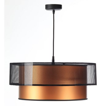 Miedziano-czarna lampa wisząca nad stół z siatką - S421-Karva
