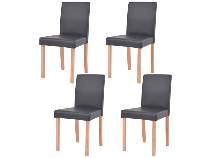 vidaXL 5-częściowy zestaw mebli do jadalni, sztuczna skóra, dąb, czerń Liczba krzeseł 4 krzesła