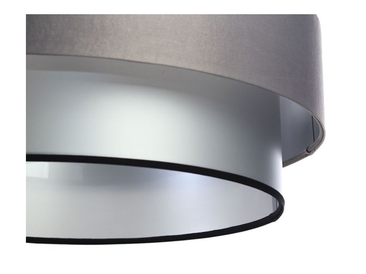 Lampa wisząca glamour z podwójnym abażurem - S424-Markiza Lampa z abażurem Pomieszczenie Jadalnia Metal Tworzywo sztuczne Tkanina Styl Nowoczesny