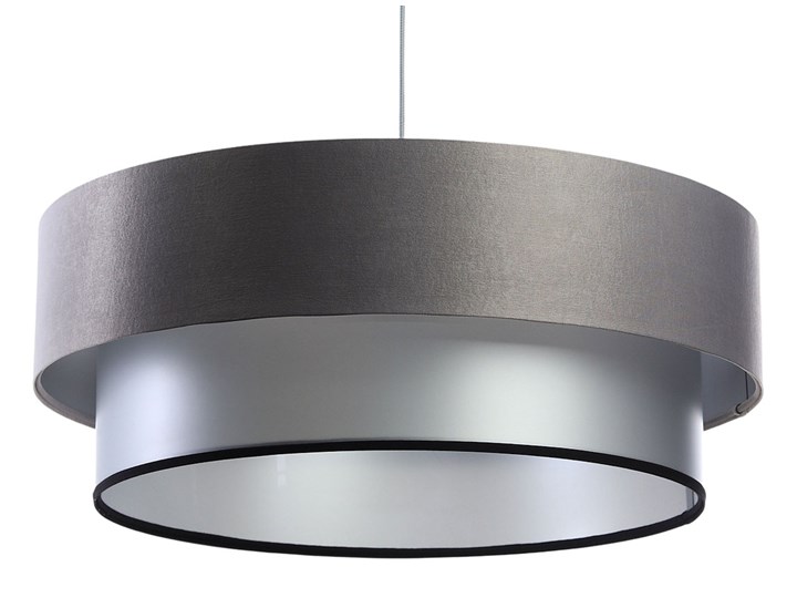 Lampa wisząca glamour z podwójnym abażurem - S424-Markiza Tkanina Tworzywo sztuczne Metal Lampa z abażurem Pomieszczenie Jadalnia