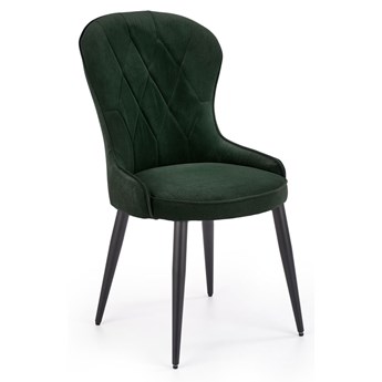 Komplet zielonych eleganckich krzeseł do salonu 4 szt. - Kordo 4S
