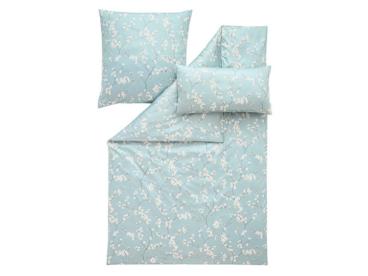 Komplet pościeli satynowej Estella Mako-Satin Sakura Mint