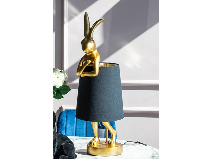 Lampa stołowa Królik złoto czarna /  Rabbit Kare 68 wys. Lampa z kloszem Kolor Czarny