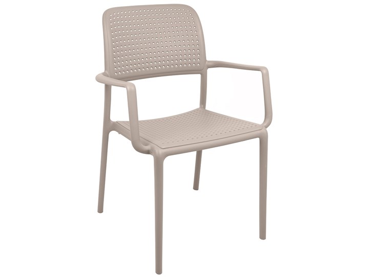 Krzesło plastikowe z  polipropylenu SPARK beżowe coffee Tworzywo sztuczne Styl Nowoczesny