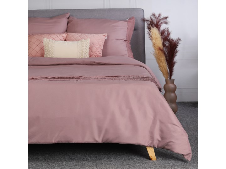 Pościel SKIRT z mikrofibry różowa 200x220 cm - Homla Mikrofibra Komplet pościeli Len 200x200 cm Pomieszczenie Pościel do sypialni