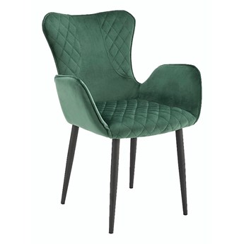 Zielone welurowe krzesło - Bremo