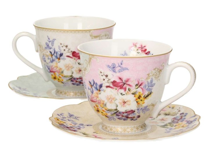 Zestaw filiżanek Leyburn 2szt., 11 x 9 x 8 cm Porcelana Filiżanka ze spodkiem Komplety filiżanek Filiżanka do kawy Filiżanka do herbaty Kategoria Filiżanki