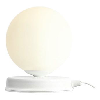 Lampa stojąca, biurkowa - biała (14cm, 1xE14) Aldex (ball) 1076B/S