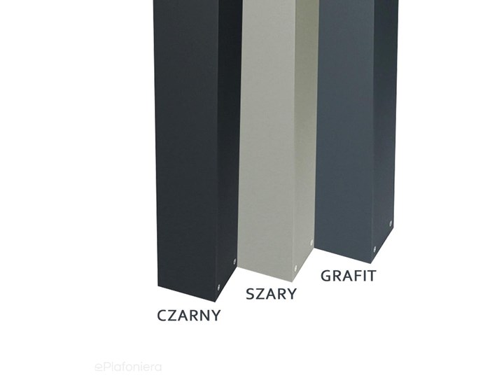 Zewnętrzna lampa ogrodowa stojąca - słupek 30/55/75cm (10x10cm, 1xE27) Radex (Squer) Kolor Szary Słupek ogrodowy Lampa stojąca Kategoria Lampy ogrodowe