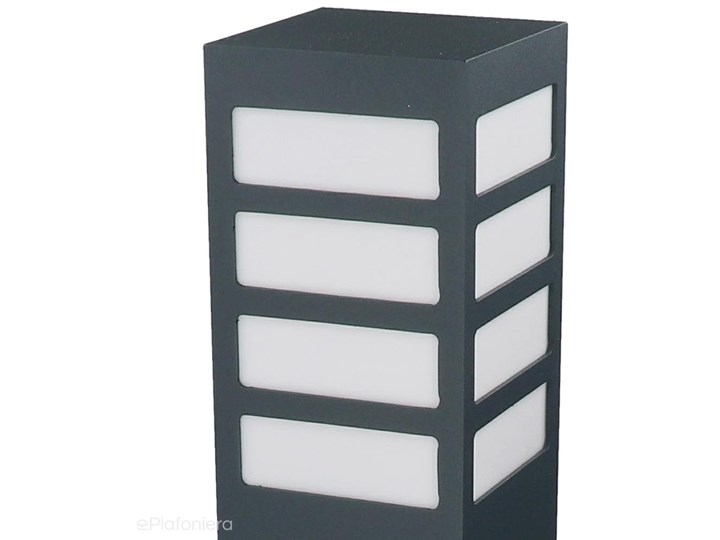 Zewnętrzna lampa ogrodowa stojąca - słupek 25/50/75cm (8x8cm, 1xE27) Radex (Arkad 2) Lampa stojąca Słupek ogrodowy Kolor Szary