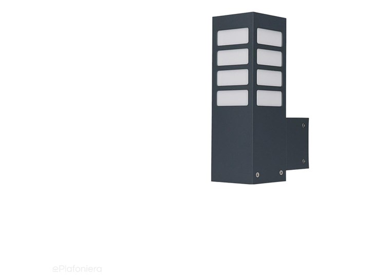 Zewnętrzna lampa ogrodowa ścienna - kinkiet (10x10cm, 1xE27) Radex (Arkad 2K XL) Kinkiet ogrodowy Kolor Szary
