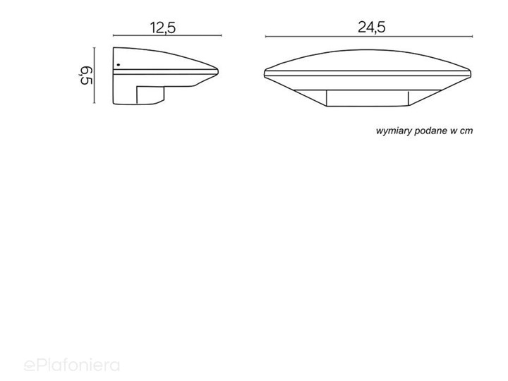 Nowoczesny kinkiet, grafitowe UFO - lampa garażowa zewnętrzna LED 8W, ścienna ogrodowa, SU-MA Lampa LED Kolor Szary Kinkiet ogrodowy Kategoria Lampy ogrodowe