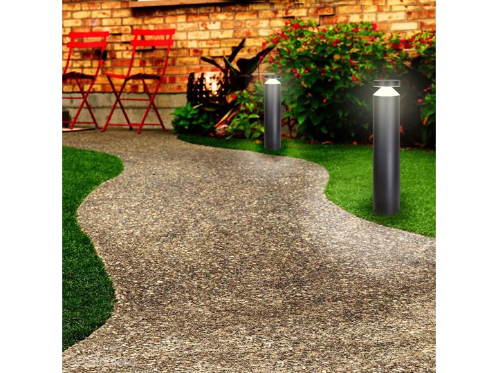 Okrąkły nowoczesny słupek 50/75cm - lampa ogrodowa zewnętrzna stojąca grafit (LED 6W, 440lm) SU-MA (Delta) Słupek ogrodowy Lampa stojąca Lampa LED Kategoria Lampy ogrodowe