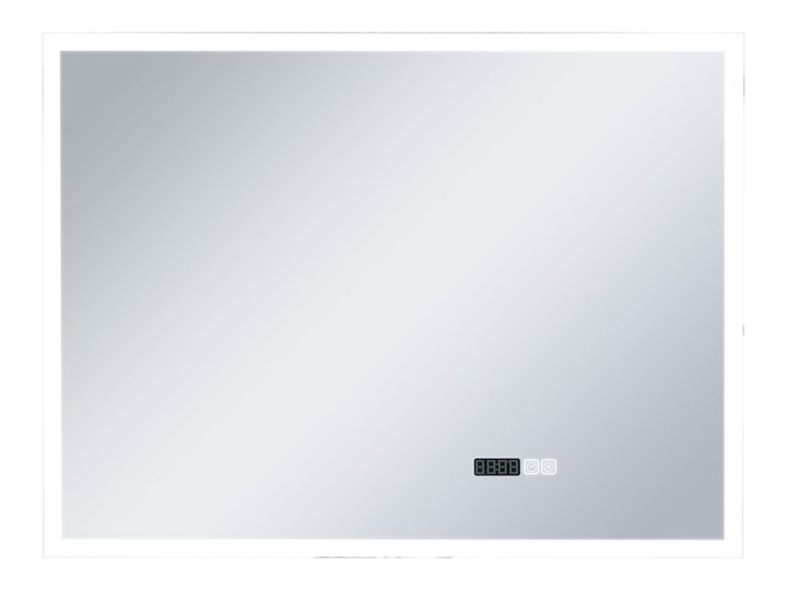 vidaXL Lustro łazienkowe z LED, czujnikiem dotyku i zegarem, 80x60 cm Prostokątne Kategoria Lustra Pomieszczenie Łazienka
