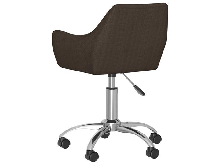 vidaXL Obrotowe krzesło stołowe, ciemnobrązowe, obite tkaniną Styl Nowoczesny Głębokość 61 cm Drewno Metal Wysokość 77 cm Szerokość 54 cm Pomieszczenie Salon