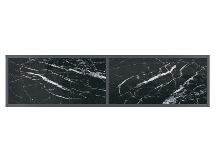 vidaXL Stolik konsolowy, czarny, 140x35x75,5 cm, szkło hartowane Stal nierdzewna Z półką Kategoria Konsole