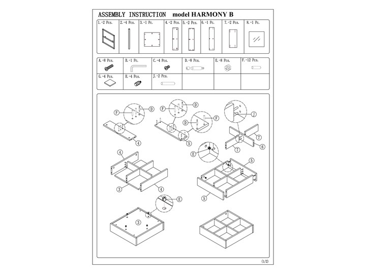 Kwadratowy stolik ze szklanym blatem Harmony B Metal Ława Wysokość 50 cm Płyta meblowa Szerokość 50 cm Długość 50 cm Zestaw stolików Szkło Styl Industrialny