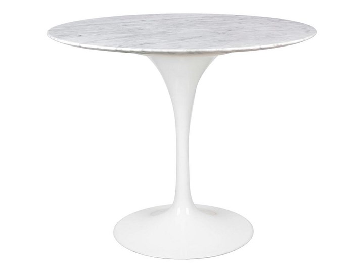 Stół okrągły marmurowy, biały TULIP MARBLE FI 90 CARRARA Stal Wysokość 74 cm Kamień Szerokość(n) 90 cm