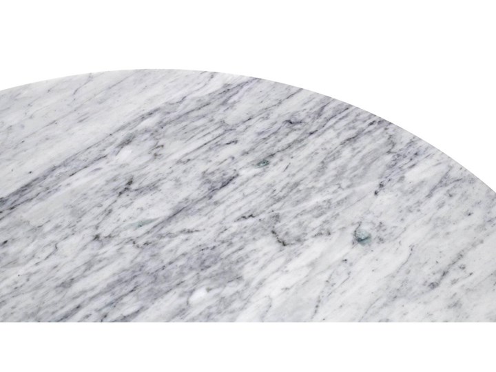 Stół okrągły marmurowy, biały TULIP MARBLE FI 100 CARRARA Stal Kamień Wysokość 74 cm Rozkładanie