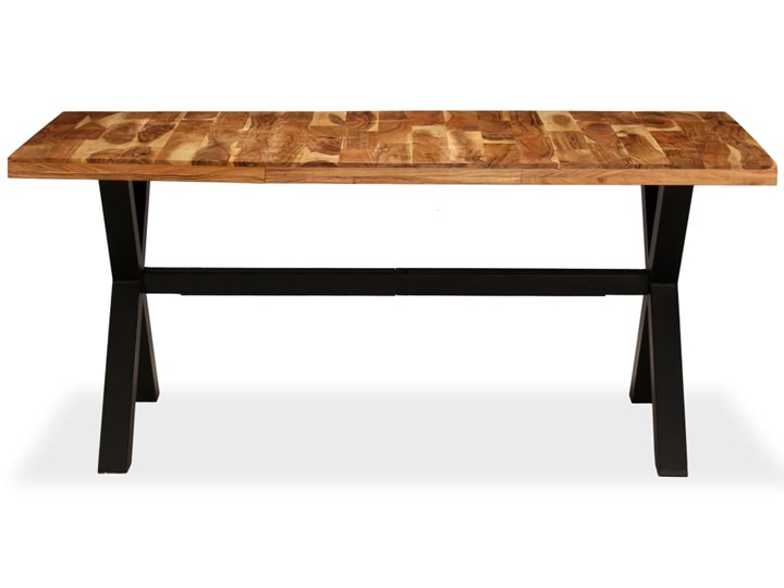 vidaXL Stół do jadalni z drewna akacjowego i mango, 180x90x76 cm Stal Drewno Średnica