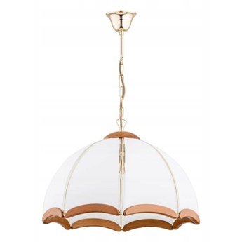 Lampa wisząca do kuchni Sikorka E27 wys. 77cm | biały złoty