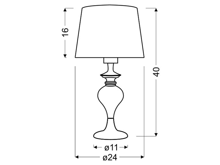 LAMPA BIURKOWA GILLENIA 40CM 1X60W E27 CZARNA Chrom Tworzywo sztuczne Lampa z abażurem Pomieszczenie Sypialnia Stal Lampa LED Metal Wysokość 40 cm Kolor Czarny