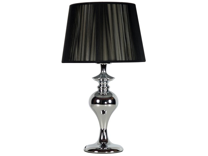 LAMPA BIURKOWA GILLENIA 40CM 1X60W E27 CZARNA Funkcje Lampa LED Wysokość 40 cm Lampa LED Lampa z abażurem Chrom Stal Tworzywo sztuczne Metal Kategoria Lampy stołowe