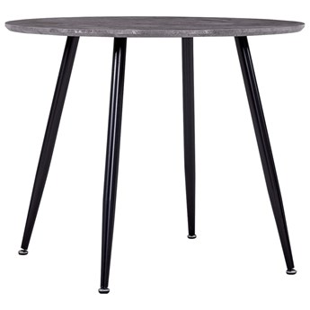 vidaXL Stół do jadalni, kolor betonowy i czarny, 90 x 73,5 cm, MDF