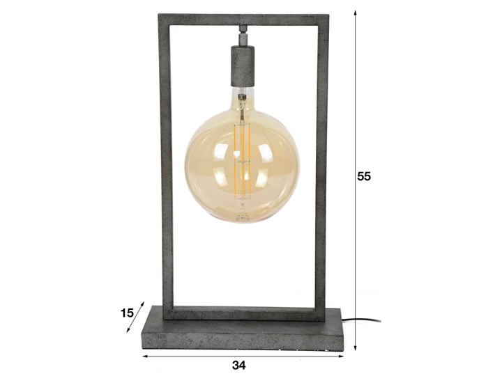 Lampa stołowa Sky 34x55 cm srebrna