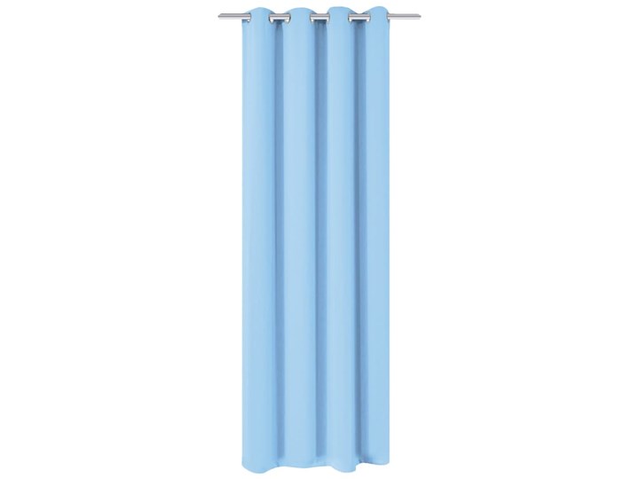 vidaXL Zasłona zaciemniająca z kółkami, 270x245 cm, turkusowa Poliester Kolor 245x270 cm Mocowanie Szelki