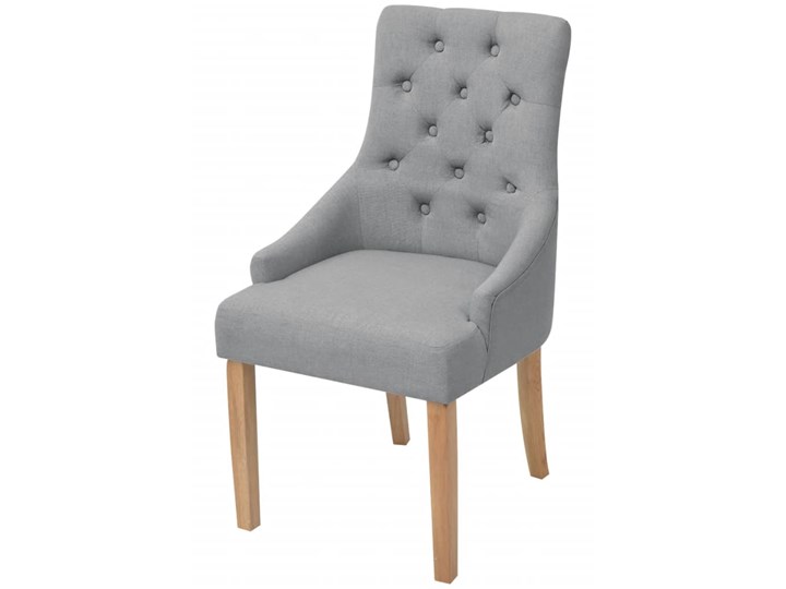 vidaXL Krzesła do jadalni, 4 szt., jasnoszare, tkanina Wysokość 96 cm Wysokość 95,5 cm Głębokość 60 cm Drewno Szerokość 52 cm Model Krzesła pikowane