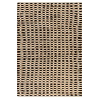 vidaXL Ręcznie tkany dywan, juta, 120 x 180 cm, naturalny i czarny