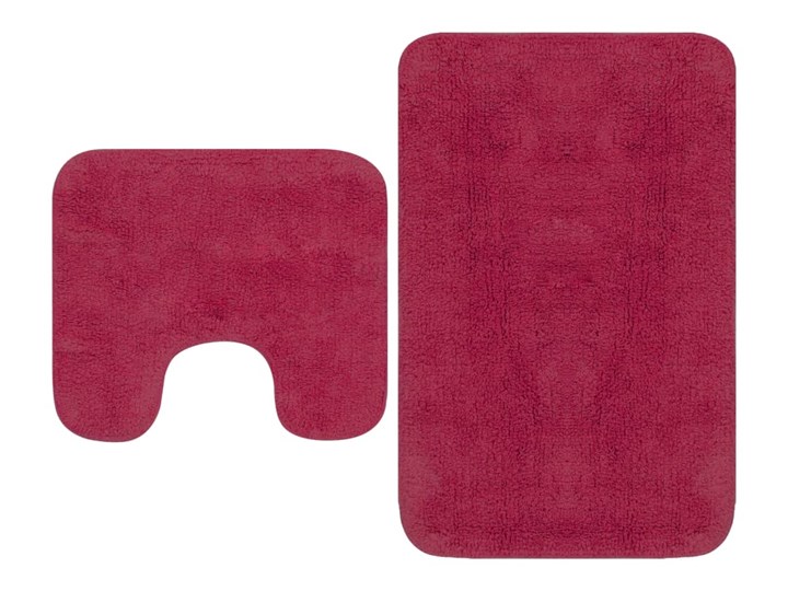 vidaXL 2-częściowy zestaw mat łazienkowych, tkanina, fuksja 44x52 cm Bawełna 63x93 cm Nieregularny Prostokątny Kategoria Dywaniki łazienkowe