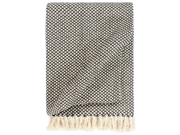 vidaXL Bawełniana narzuta, 160 x 210 cm, antracytowa 160x210 cm Bawełna Pomieszczenie Sypialnia Pomieszczenie Salon