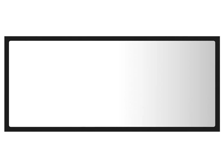 vidaXL Lustro łazienkowe z LED, czarne, 90x8,5x37 cm, płyta wiórowa Lustro z ramą Kolor Czarny Ścienne Prostokątne Pomieszczenie Łazienka