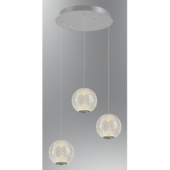 Nowoczesna lampa wisząca srebro 4134-3A kuchnia jadalnia przedpokój hol salon sypialnia ozcan