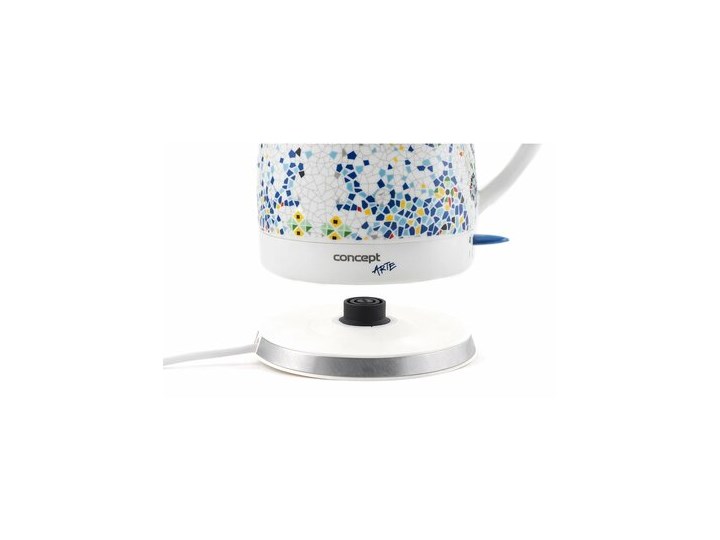 Czajnik elektryczny CONCEPT ARTE 1,5 l biały niebieski ceramiczny