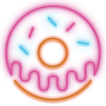 Różowa ścienna dekoracja świetlna Candy Shock Donut, ø 40 cm