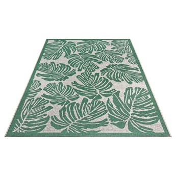 Zielono-beżowy dywan zewnętrzny NORTHRUGS Monstera, 160x230 cm