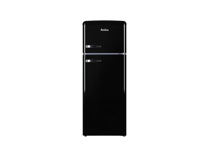 Lodówka AMICA KGC15634S 144cm Czarna Szerokość 55 cm Jednodrzwiowe Położenie zamrażalnika Na górze Wysokość 144 cm Kolor Czarny