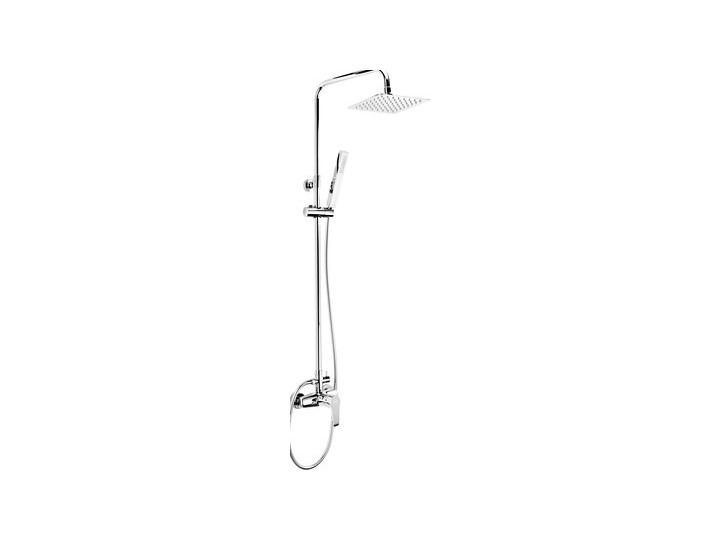 Zestaw prysznicowy natynkowy DEANTE Peonia Square NAC 01PM z deszczownicą Chrom Wyposażenie Z wężem Wyposażenie Z słuchawką