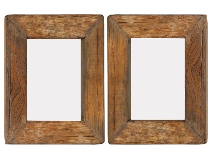 vidaXL Ramki na zdjęcia, 2 szt., 23x28 cm, drewno z odzysku i szkło Kategoria Ramy i ramki na zdjęcia Rozmiar zdjęcia 13x18 cm