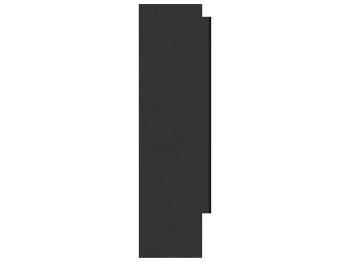 vidaXL Szafka łazienkowa z lustrem 80x15x60 cm, MDF, czerń z połyskiem Rodzaj frontu Drzwiczki Głębokość 15 cm Wiszące Szerokość 80 cm Płyta MDF Szkło Szafki Kategoria Szafki stojące