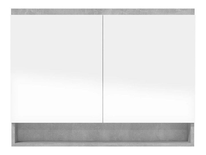 vidaXL Szafka łazienkowa z lustrem, 80x15x60 cm, MDF, szarość betonu Wiszące Szerokość 80 cm Płyta MDF Szafki Głębokość 15 cm Szkło Kategoria Szafki stojące