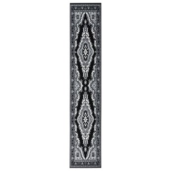vidaXL Chodnik dywanowy, BCF, czarny, 60x500 cm